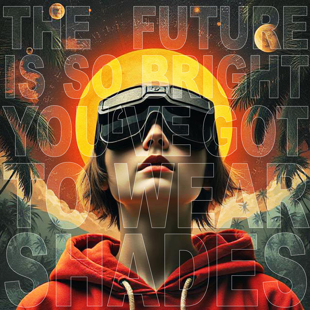 Erika Artaker The Future is so bright you' ve got to wear shades – poster – girl hoodie – ai generated images